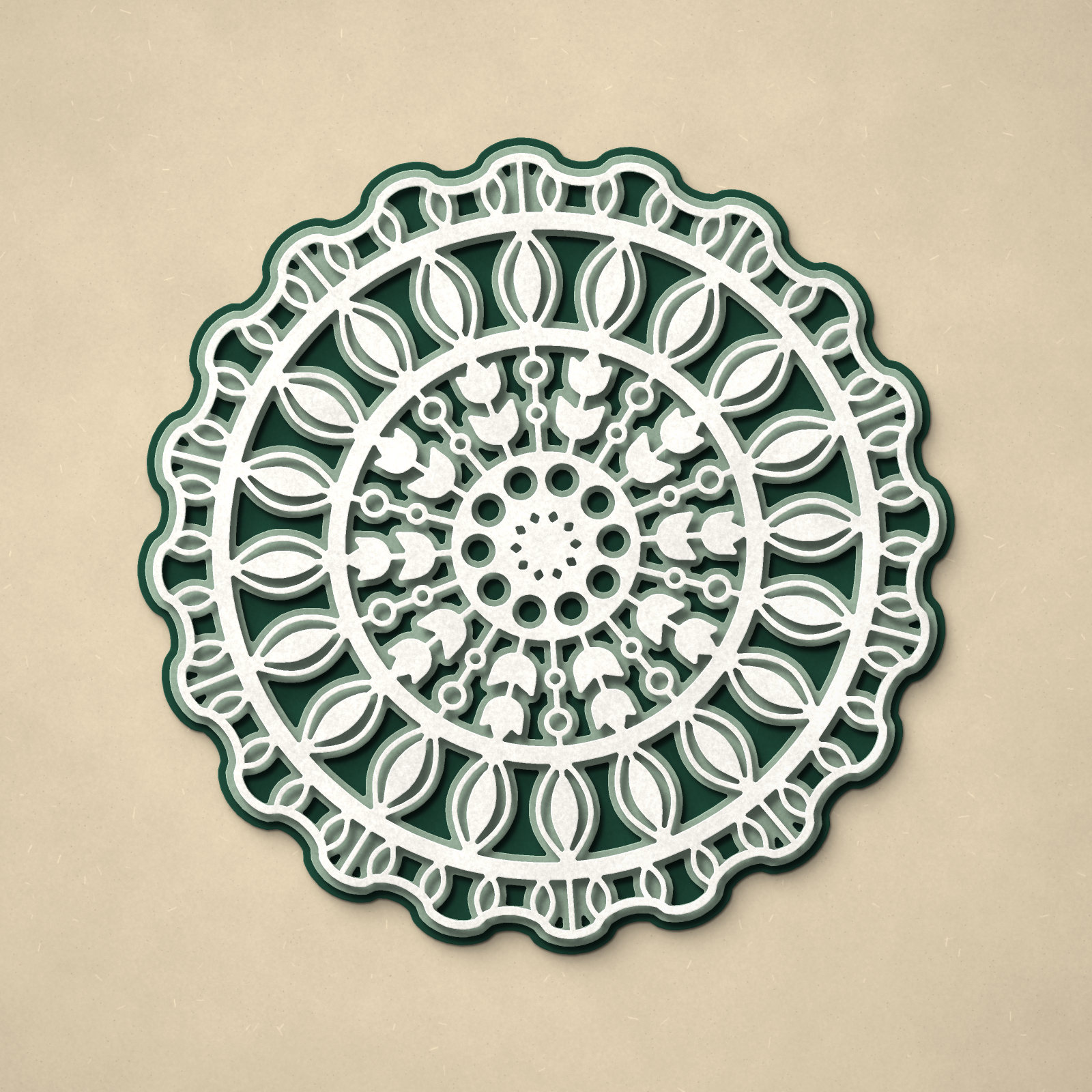 Botanical Wreath Layered Mandala