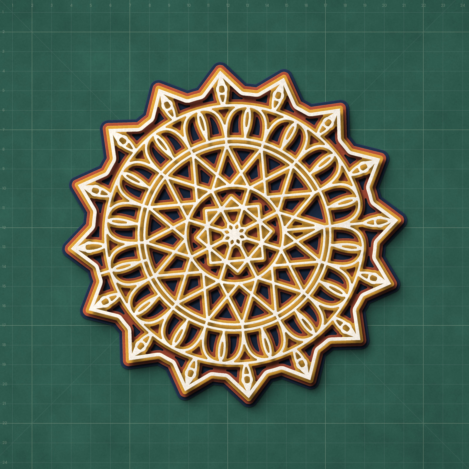 Moroccan Rose Layered Mandala