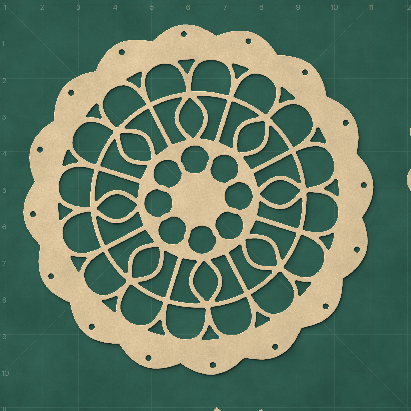 Lace Mandala Coaster Set — 3