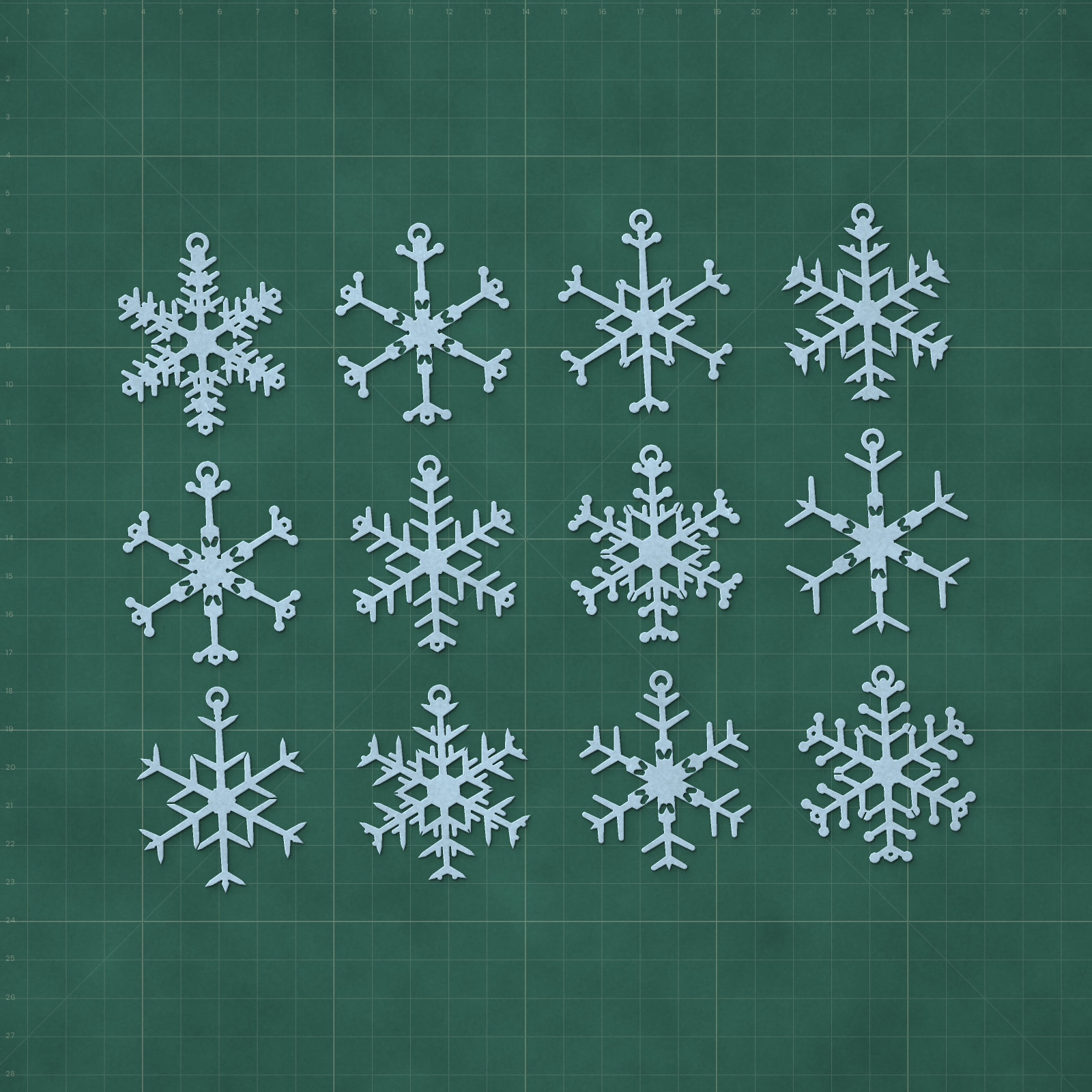 Mini Snowflake Garland Set
