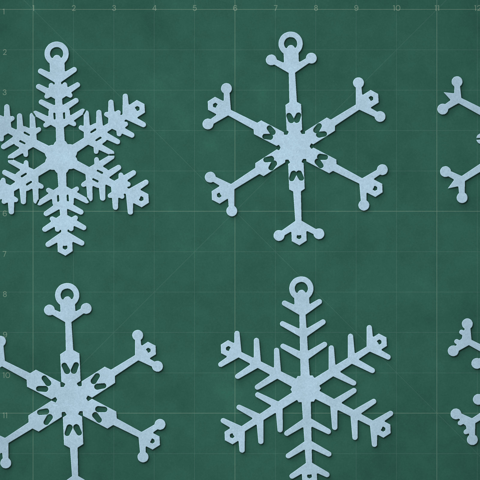 Mini Snowflake Garland Set — 3