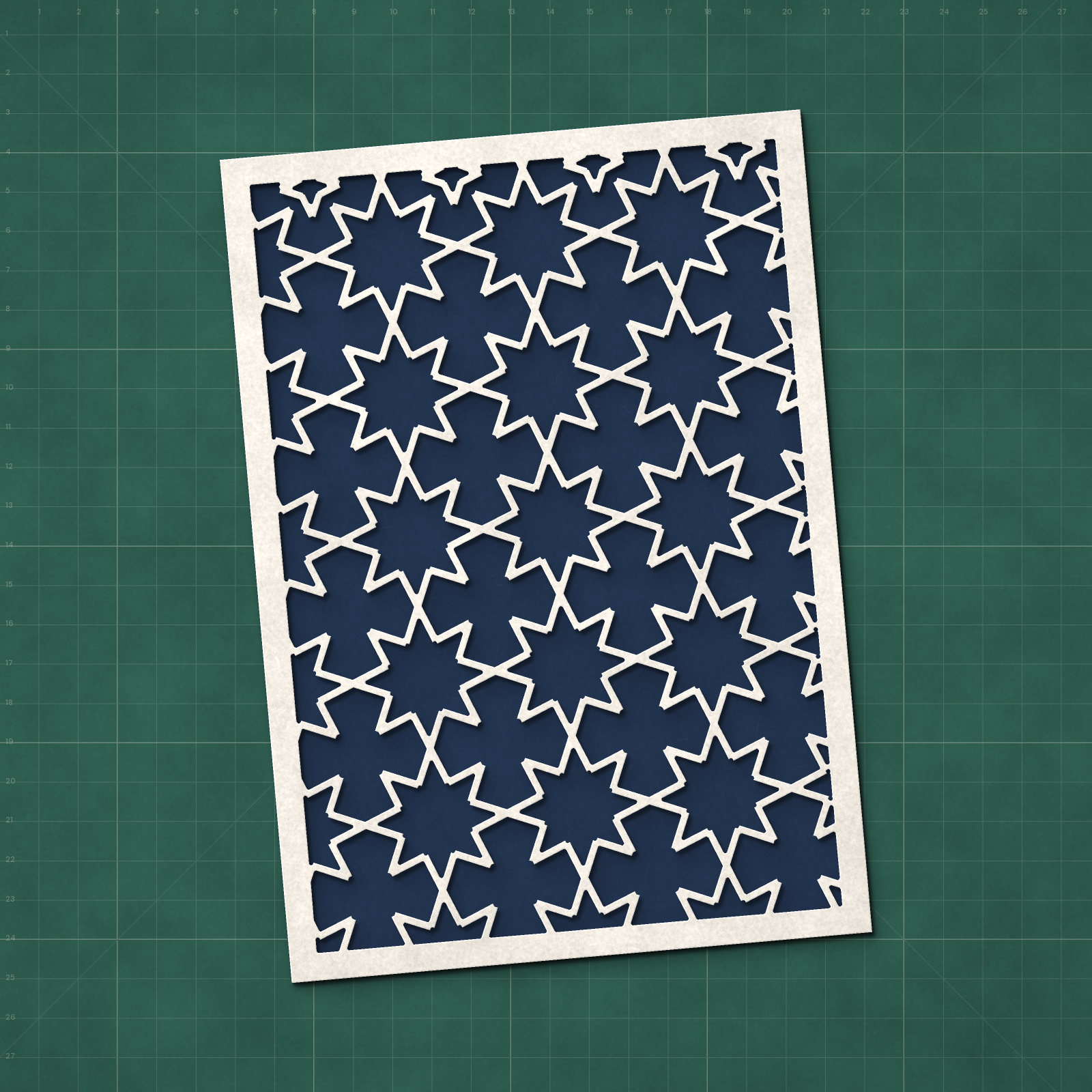 Eight-Point Star Lattice Panel