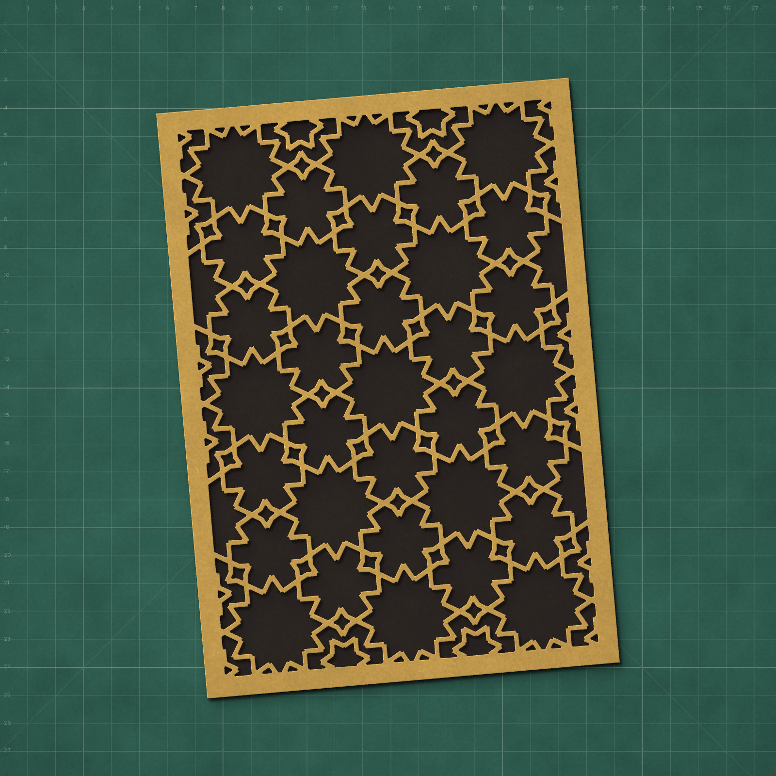 Twelve-Point Rosette Lattice Panel