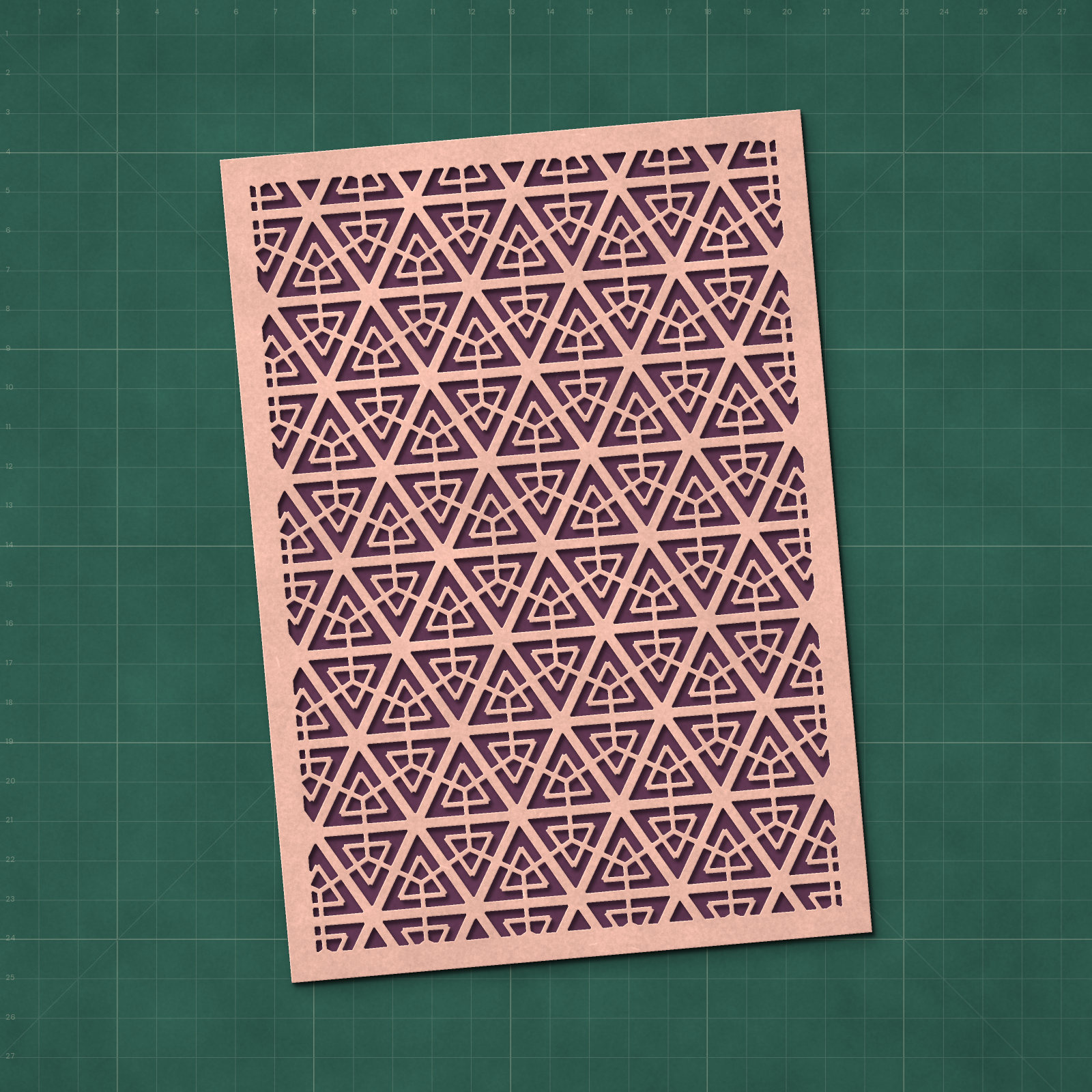 Kumiko Triangle Lattice Panel
