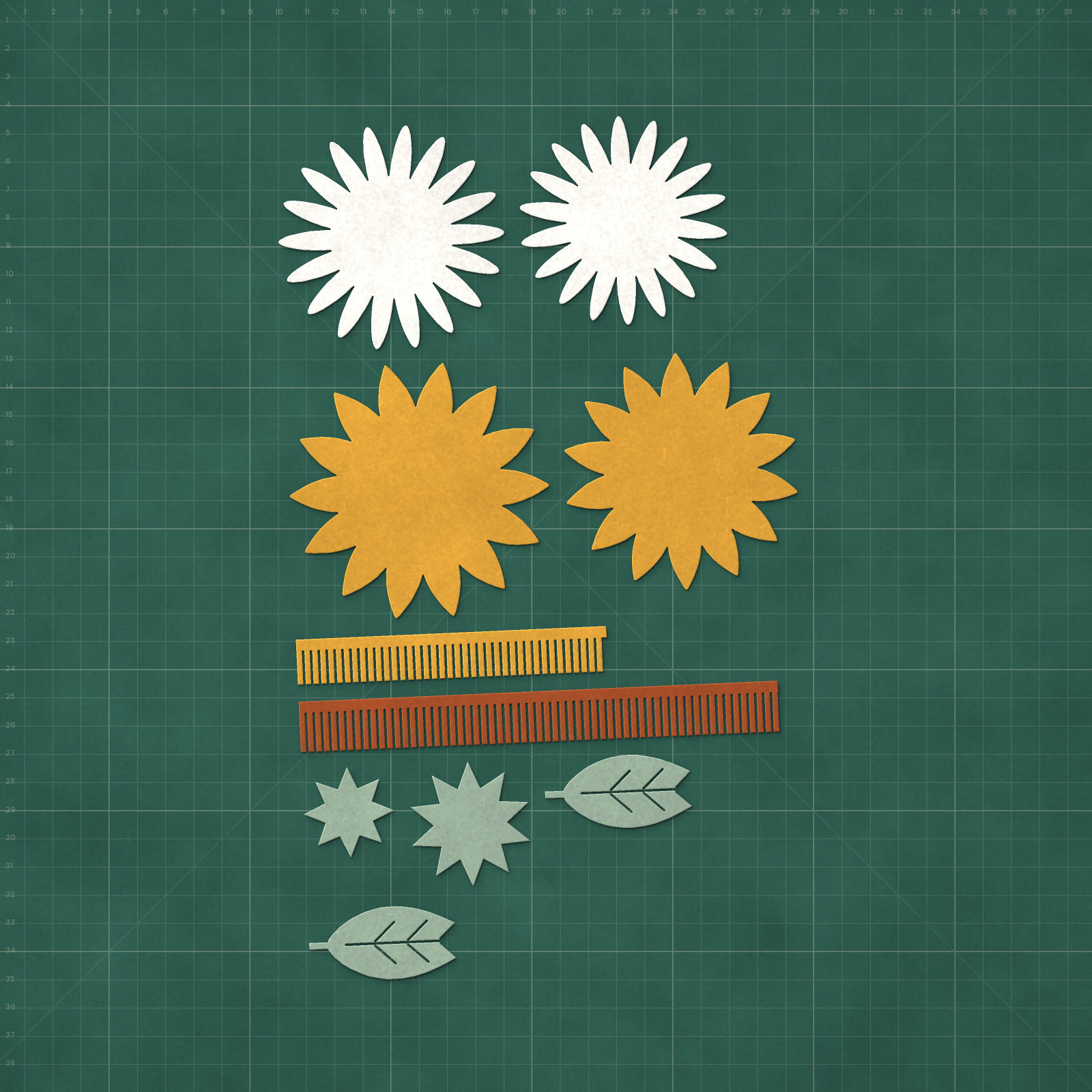 Daisy and Sunflower Paper Flower Set