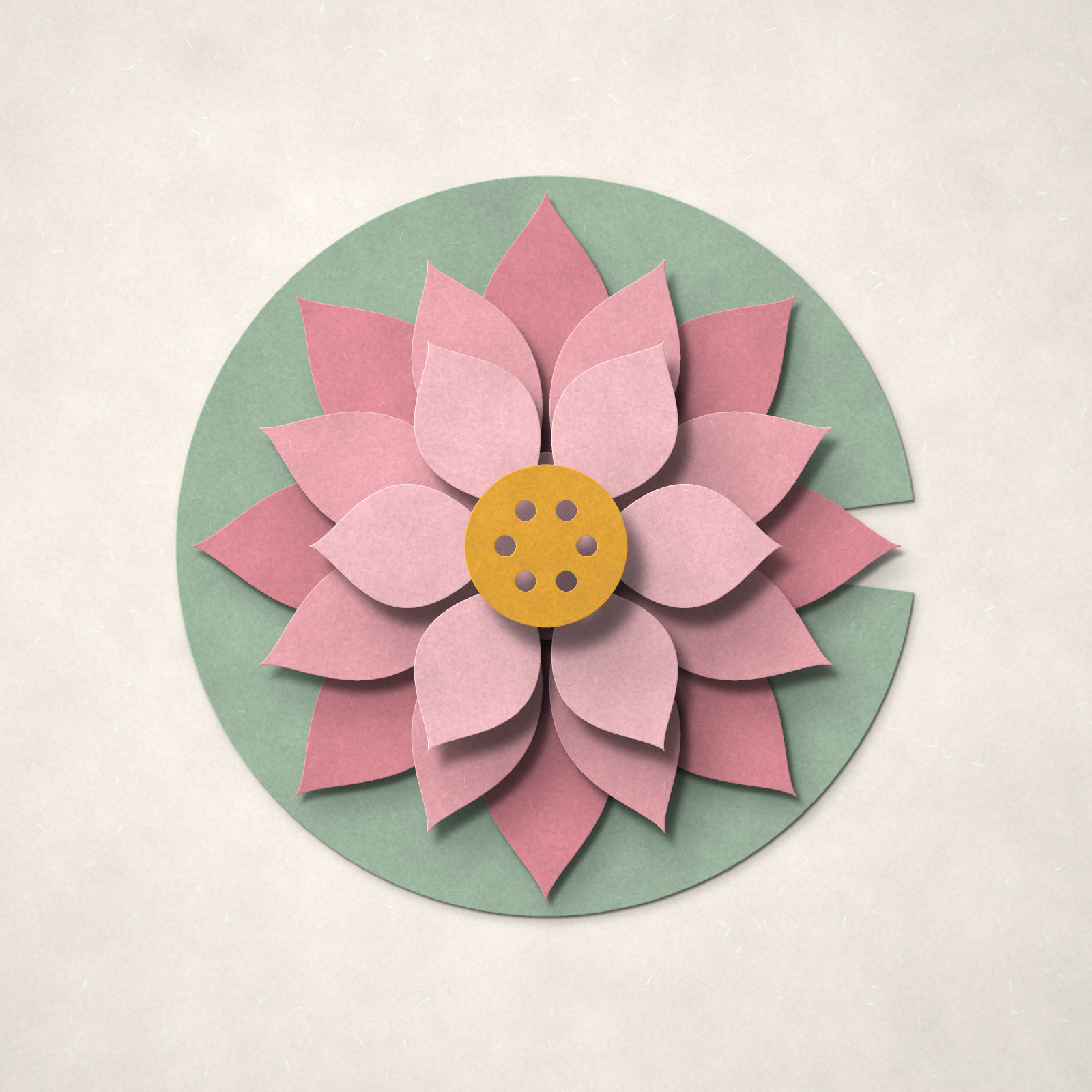Lotus and Succulent Paper Flower Set — 3