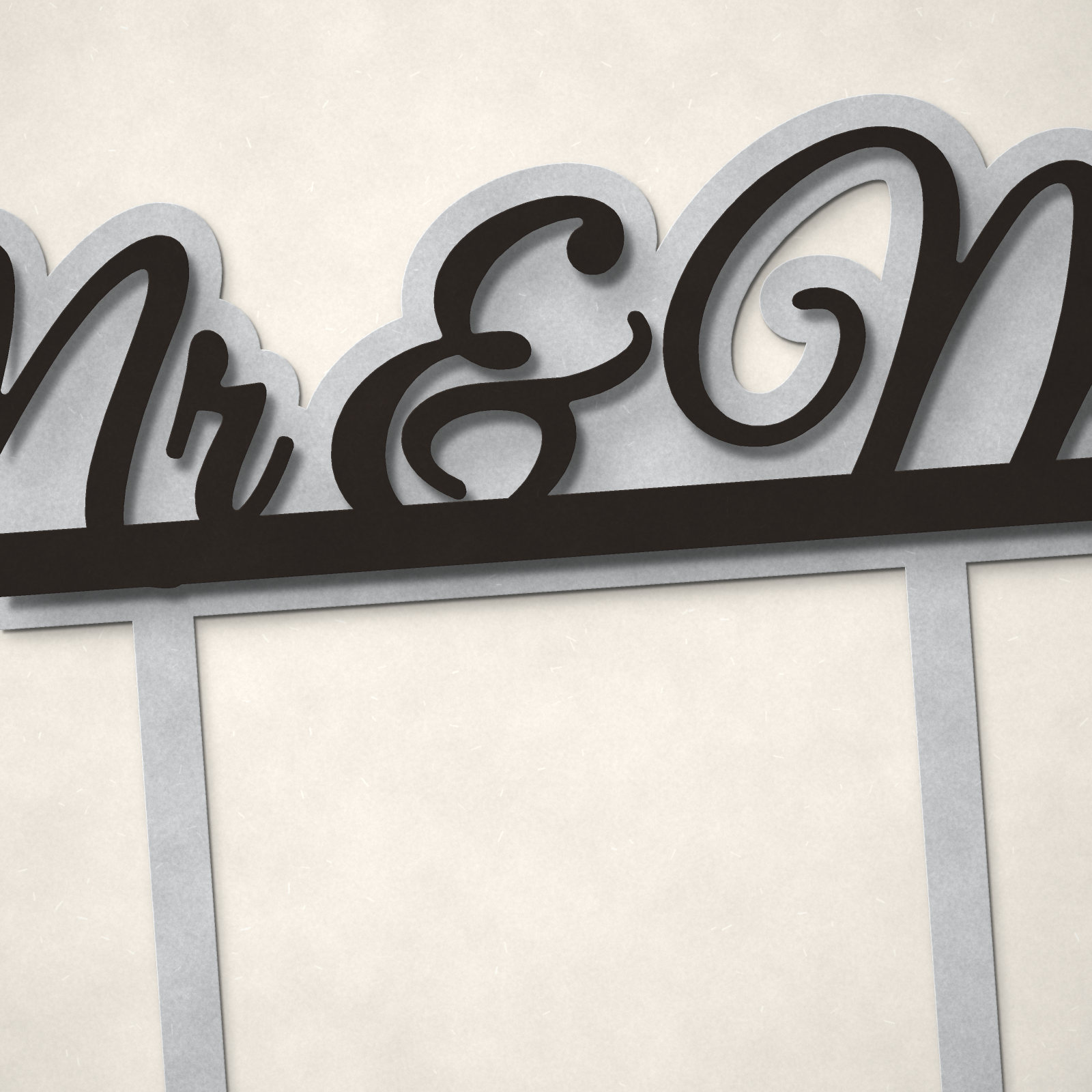 Mr and Mrs Cake Topper — 3