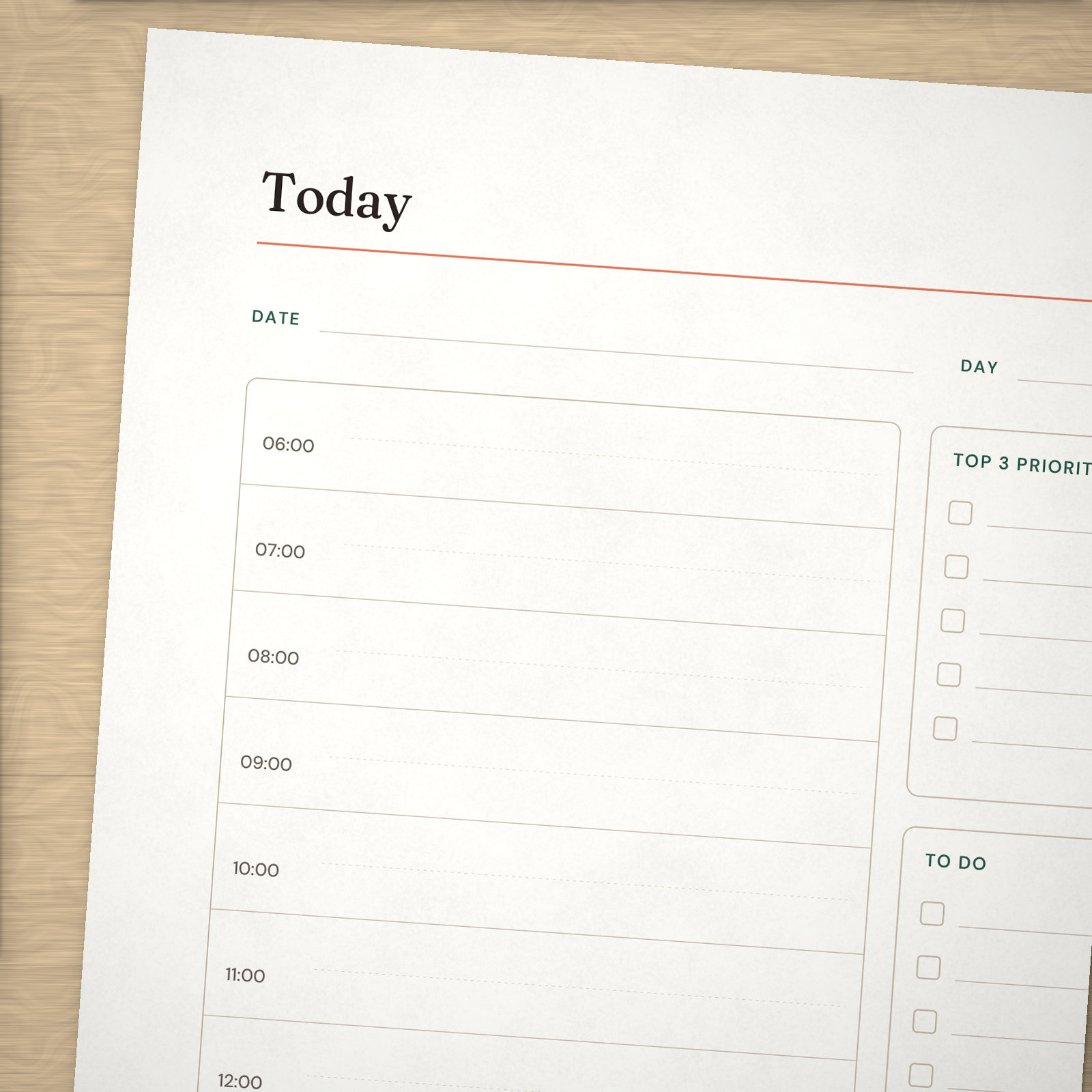 Undated Daily Planner — 3