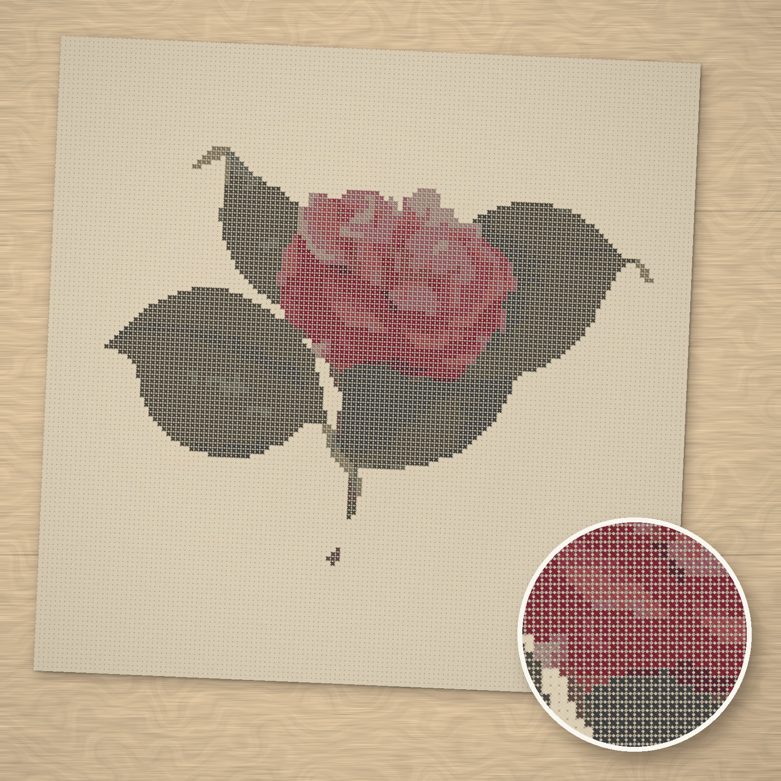 Camellia No. 171 Cross-Stitch Pattern
