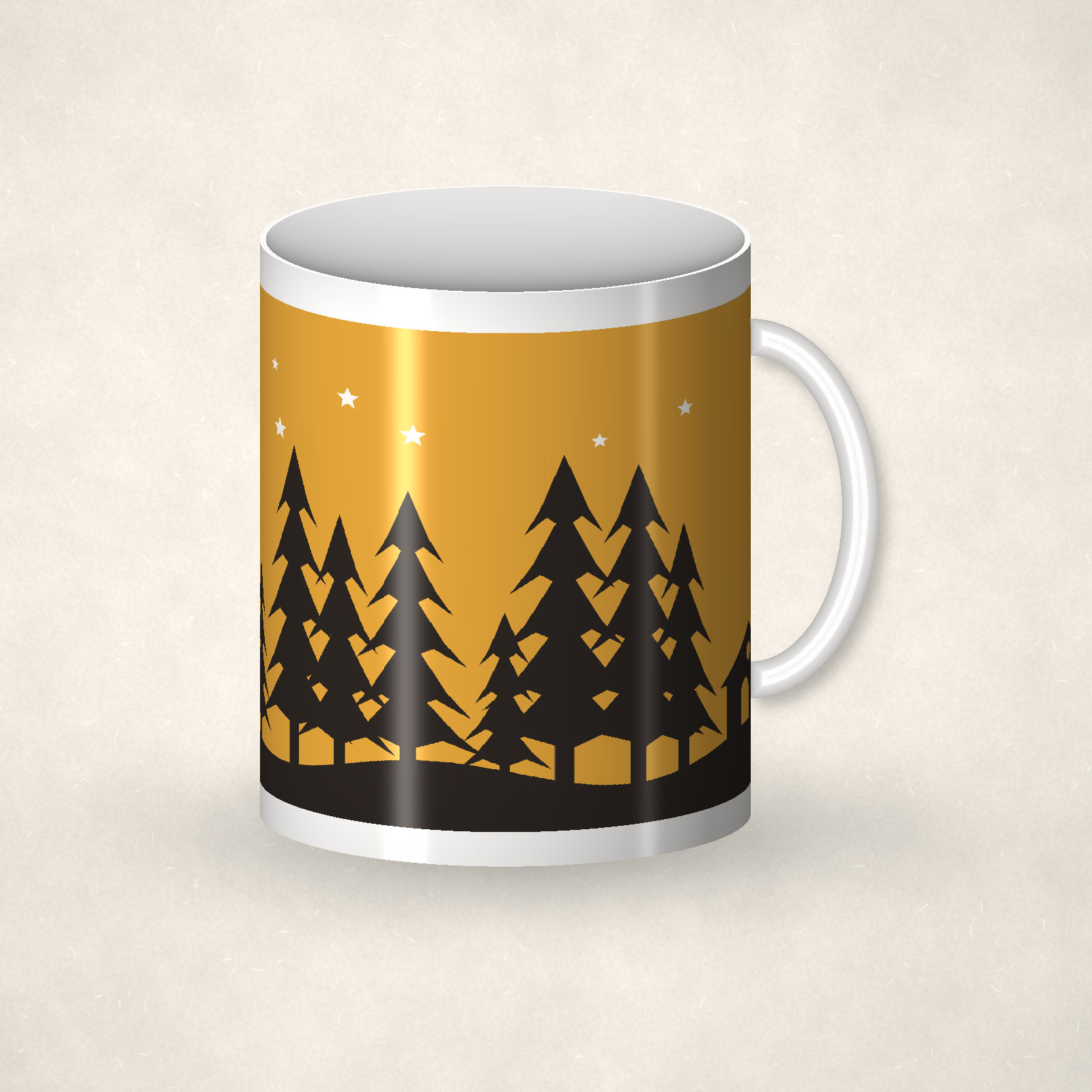 Pine Forest Night Mug