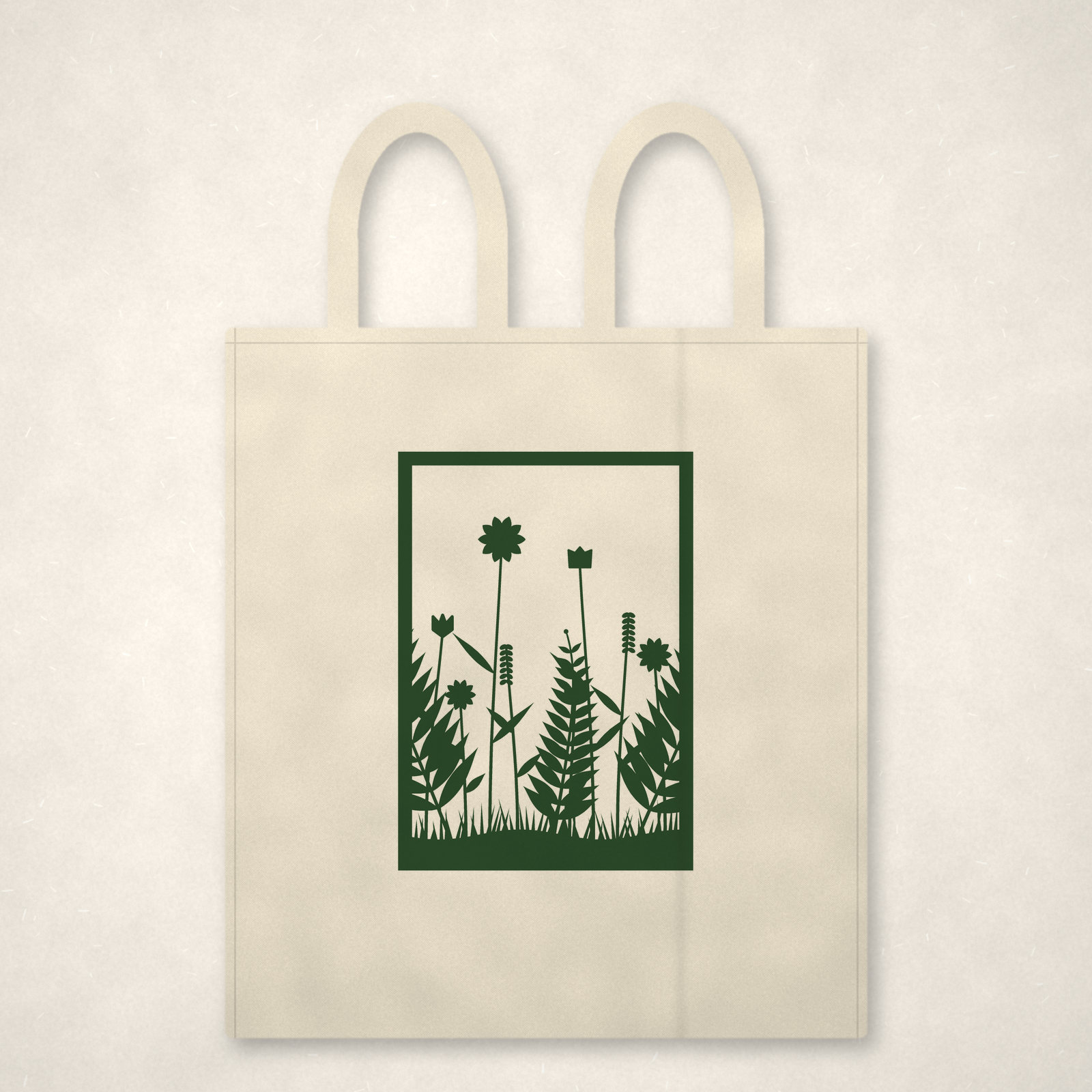Fern and Wildflower Tote Bag